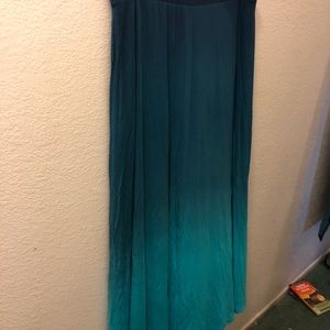 Size 18-20 skirt, blue and teal.